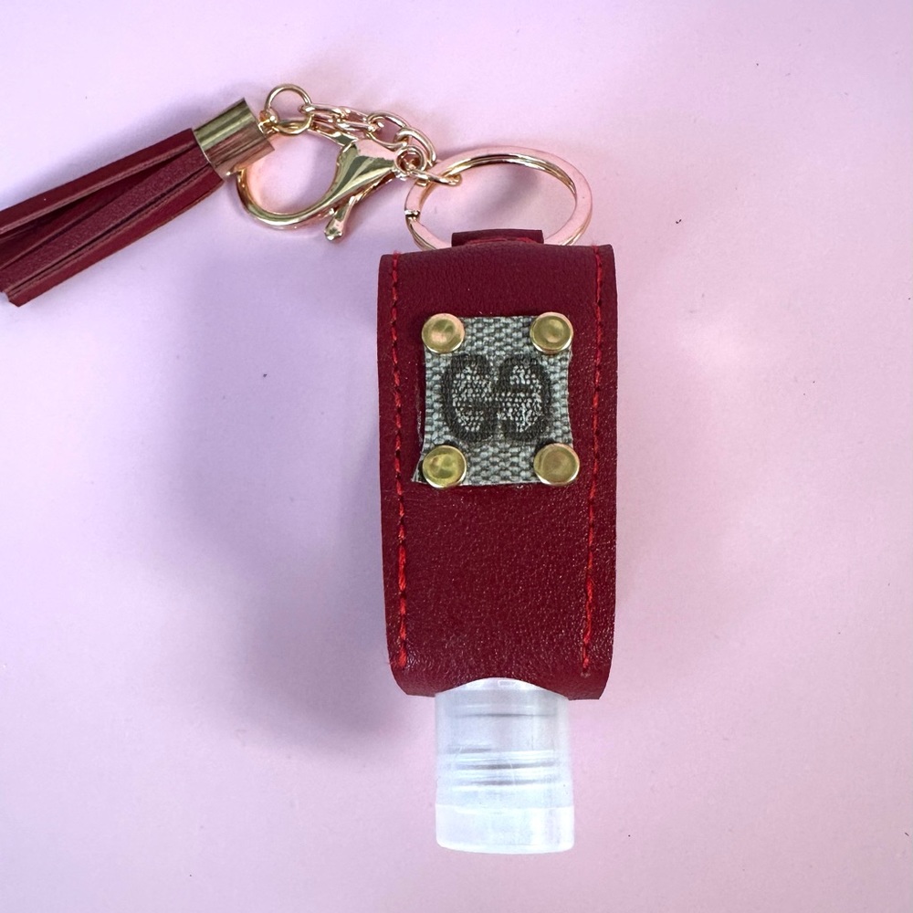 GUCCI GG Custom Hand Sanitizer Key Chain (Red)